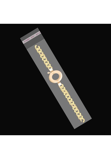 Suofeng 100 Adet Şeffaf Opp Torba - 5x25 Cm Boyutta Otomatik Yapışkan Kenar, İnce Çizgili Paketleme Torbaları Şeffaf