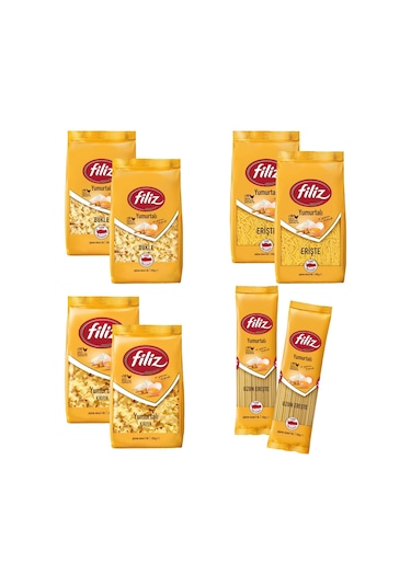 Filiz Yumurtalı Makarna 350 Gr 8 Li Karma Paket