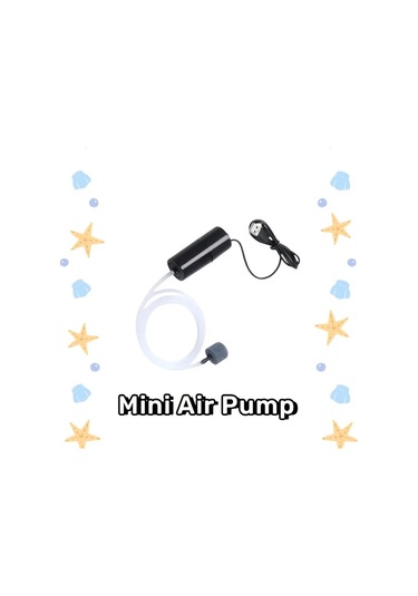 Willowhaven 1 Adet Taşınabilir Usb Akvaryum Pompası - Mini Hava Pompası, Ayarlanabilir Akış, Kompakt Siyah Tasarım