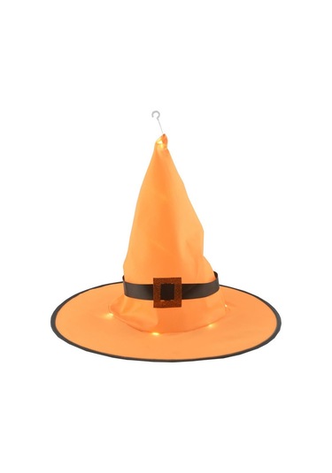 Cadılar Bayramı Parti Dekorasyonu Led Işıklı Şapkalar Lıla Mor Çok Renkli