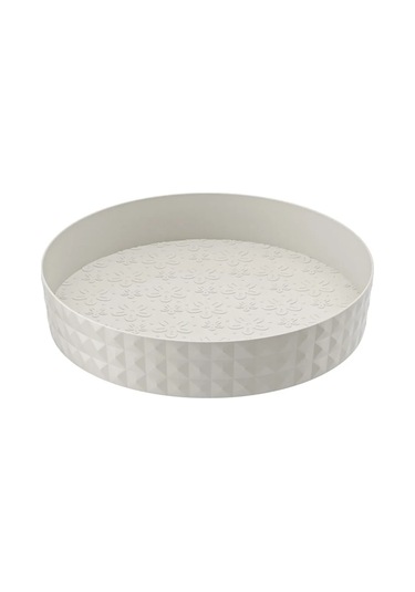 Shineyee Döner Düzgünleştirici Tablo - Multifonksiyonel Ev Organizasyon Aleti, Plastik, Beyaz, 22.5x22.5 Cm - Baharat, Kozmetik, Ofis Malzemeleri İçin Beyaz