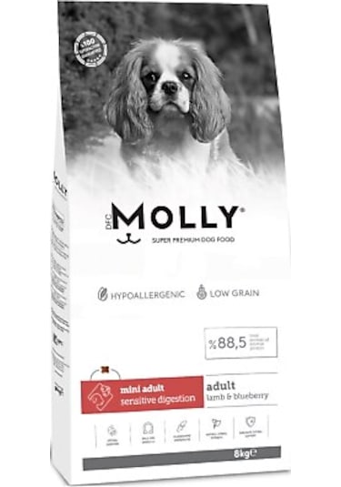 Molly Mini Irk Kuzu Etli Yetişkin Köpek Maması 8 KG