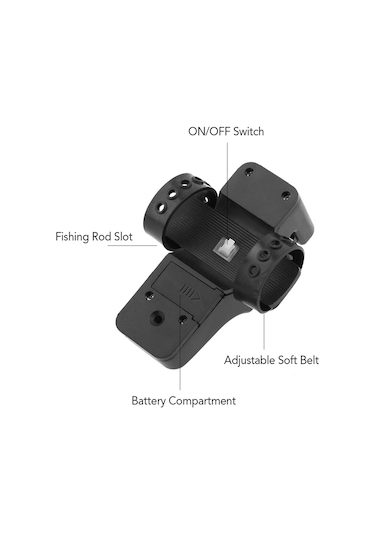 Moveevo Köpek Balığı Tutanak Alarmı, Mavi Led Işığı, Abs Malzeme, Pil Dahil Değil - 1 Adet