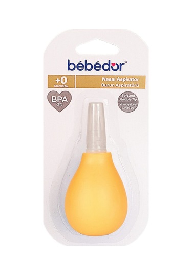 Bebedor Bebek Burun Aspiratörü - Yumuşak Esnek Uçlu - Bpa Içermez Sarı