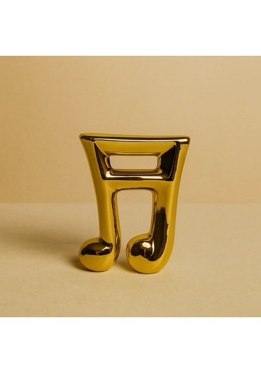 Gold Nota 2 Dekoratif Seramik Obje 17x7