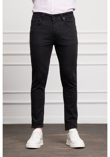 Erkek Siyah Jean Slim Fit Dark Kesim Pantolon 25ms003020001 Siyah Siyah