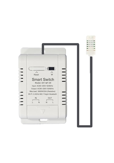 Honmex 20a Akıllı Sıcaklık Nem Kontrol Cihazı, Wifi İle Uzaktan Erişim, Zamanlama Ve Otomasyon, Alexa/google Asistan Desteği, 1m Sensör