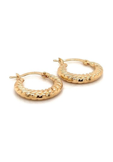 Zümrüt Sarraf 14 Ayar Altın Sarı Küçük Halka Bayan Küpe