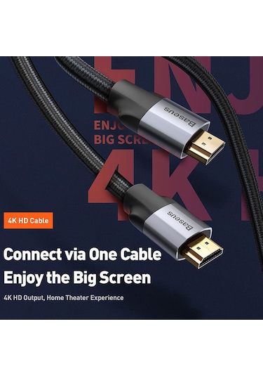 Baseus Hdmı 2.0 4K 219 Geniş Ekran Destekli Hdmı Kablo 3 Metre