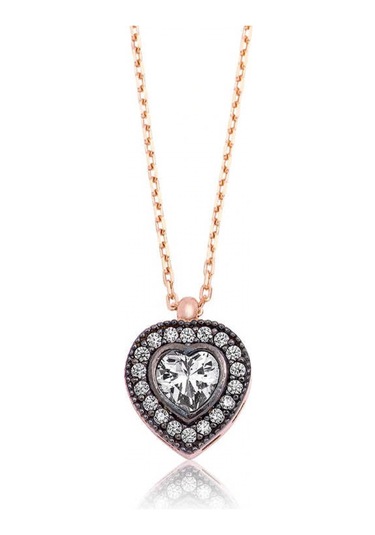 925 Ayar Gümüş Kalpli Kadın Gümüş Kolye Pt2610524 599599 Gümüş