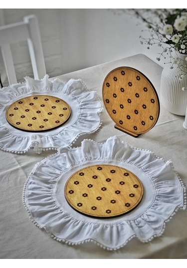 Orlov's Decor Sıcak Tutucu Ahşap Standları "çiçekler" Set 3 Parça 388896707 Meşe