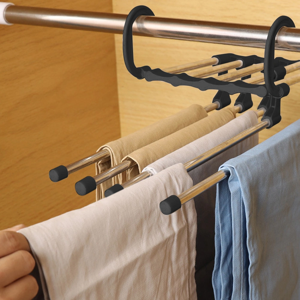 Moveevo Stoksel Paslanmaz Çelik 5 Katlı Çekilebilir Pantolon Asıcı, Kayma Engeli, 360 Derece Döner Kanca, 2 Adet Siyah Ev Giyim Organizatörü Siyah Moveevo Stoksel Paslanmaz Çelik 5 Katlı Çekilebilir Pantolon Asıcı, Kayma Engeli, 360 Derece Döner Kanca, 2 Adet Siyah Ev Giyim Organizatörü Siyah