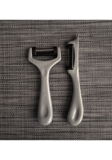 Solingen Yan Ve Düz Soyacak 2'Li Gri Çok Renkli