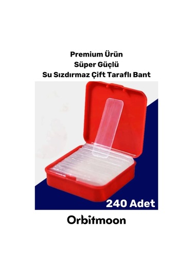 Premium Süper Güçlü Kolay Çıkarılabilir Yapışkan Çok Amaçlı 240 Parça Çift Taraflı Şeffaf Bant