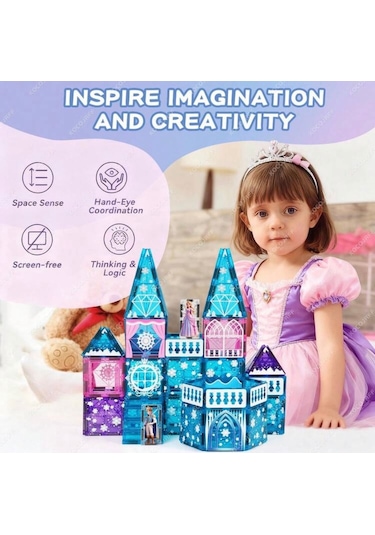 48 Parça Prens Frozen Serisi Manyetik Fayanslar