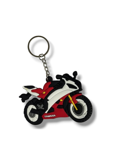 Motosiklet Uyumlu Anahtarlık Maskot Silikon İthal Yamaha Kırmızı
