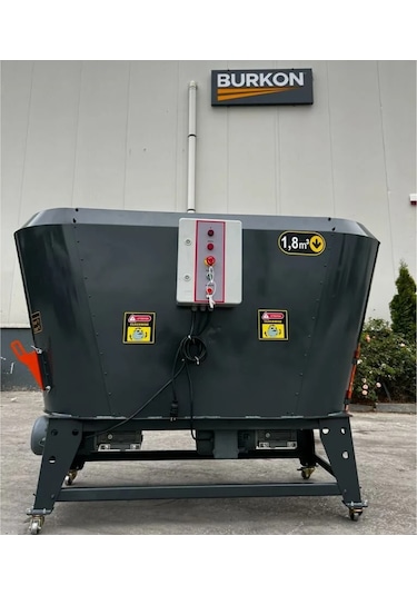 Burkon 1.8 M³ Çift Helezon Ev Elektrikli Yem Karma Makinası