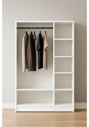 3 Kapaklı Elbise Dolabı 180 118 50 Cm Ahşap