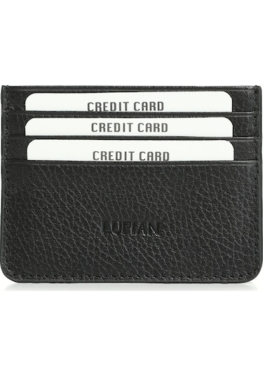 Lufian Alferd Erkek Deri Kartlık Siyah Siyah 112240008100100 Siyah