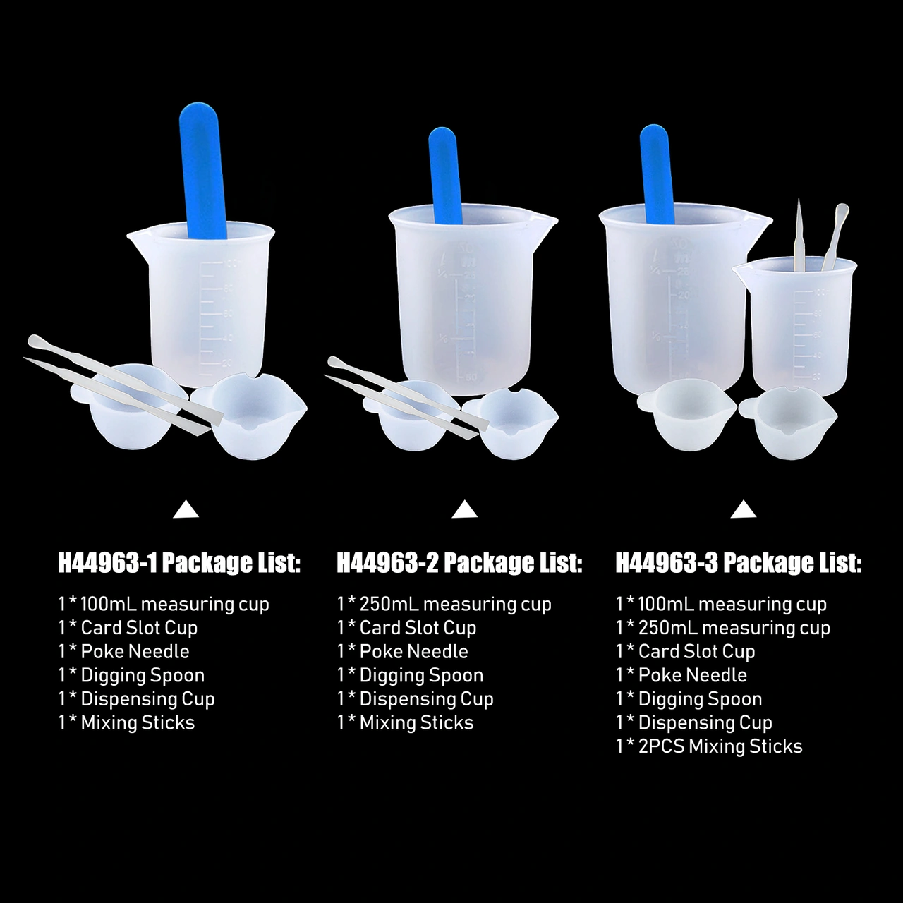 Yuntech01 Silikon Reçine Ölçüm Kiti 6 Parça - Isı Dayanıklı, Kaymaz Yüzeyli, Ev Ve El İşleri İçin Epoksi, Mücevher Ve Sanat Projeleri Diğer