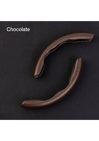 Ayrılmış Yarım Karbon Araba Direksiyon Kapağı Kaymaz Direksiyon Kapağı Pink Pink