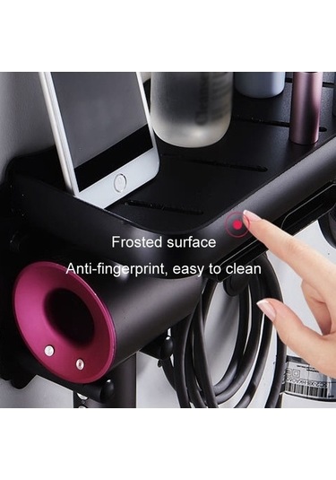 Tongxida Altın Saç Rafı, Monte Makinesi Tutucu, Kurutma Tutucu, Gümüş Renk, Duvara Deliksiz Montaj, Küçük Evler İçin Çok Kulla Diğer