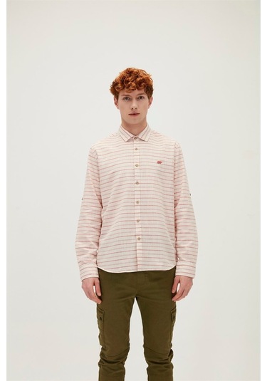 Bad Bear Marshall Erkek Kırmızı Klasik Yaka Gömlek 210130010-RED Kırmızı