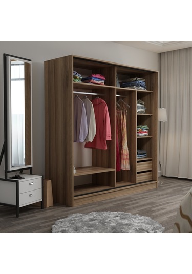 Minar Kale210y 2k Sürgülü Dolap 220g - Dore Dore Royalmermer