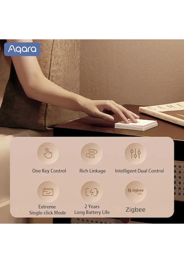 Aqara Akıllı E1 Duvar Anahtarı Zigbee 3.0 Kablosuz Akıllı Ev Işık Düğmesi Hayır Grey No Neutral 2key