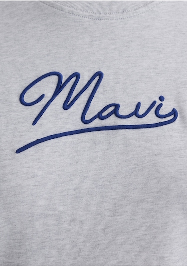 Mavi - Mavi Jeans Baskılı Gri Tişört 1612421-87033 Gri