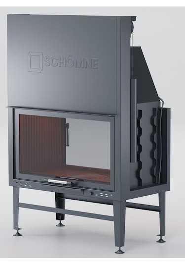 Schömne Asansörlü Tünel Çelik Şömine Haznesi  70 cm