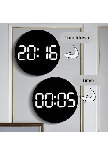 Suntek Magideal Dijital Duvar Saati Sıcaklık Ölçer Sessiz Çok-renkli