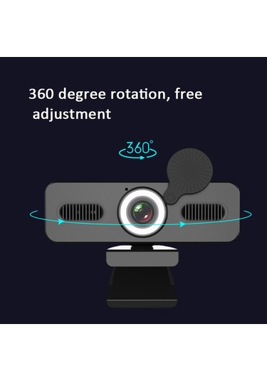 Sones C360 1080p Ağ Yüksek Çözünürlüklü Bilgisayar Kamerası Sürücüsüz Güzelleştirici Işık Kamerası Çok Yönlü Mikrofonlu, Kablo Uzunluğu: 1,8 M