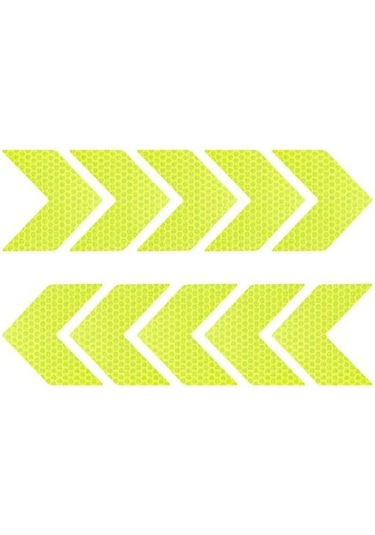 Jms Araba Aksesuarları Kendinden Yapışkanlı Koruyucu Araba Dış Gövde Yansıtıcı Etiket Bant 10 Adet Sarı