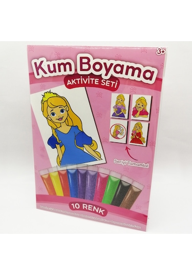 Balo Elbiseli Prenses Kum Boyama Aktivite Seti