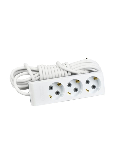 Üçlü Çocuk Korumalı Topraklı Grup Priz 5 Metre 5 M