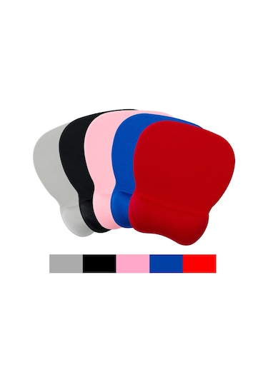 Ergonomik Bilek Desteğine Sahip Pembe Mouse Pad, Hafızalı Mouse Pad