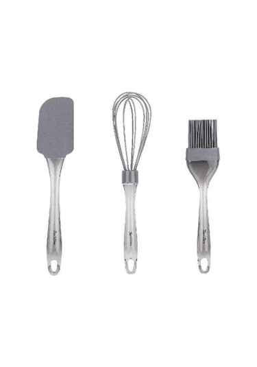 Tantitoni Gri Renkli Silikon 3lü Hazırlık Seti Gri