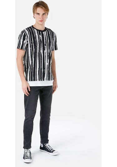 Colins Siyah Erkek Tshirt K.Kol Cl1068131 Q1.V1 Blk Siyah