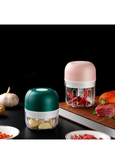 Xindoker Büyük Boy Yeşil Usb Şarjlı Taşınabilir Elektrikli Evcil Yemek Döneri - Çiğne, Sebze, Et Ve Soslar İçin Çelik Bıçaklı Mini Blender Yeşil