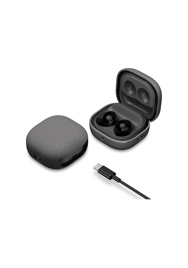 Samsung Galaxy Uyumlu Buds 2 Pro/fe/2/live/pro Kapak Anti Drop Tam Vücut Koruyucu Sert Kabuk Galaxy Uyumlu Buds Fe Kapak Funda Siyah Siyah