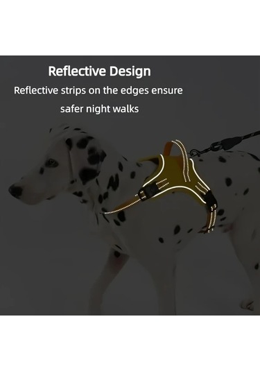 Maxaccess Yumuşak Pedli, Burkulmaya Dayanıklı, Ayarlanabilir Reflektif Köyeği Ysk L Sarı Desen