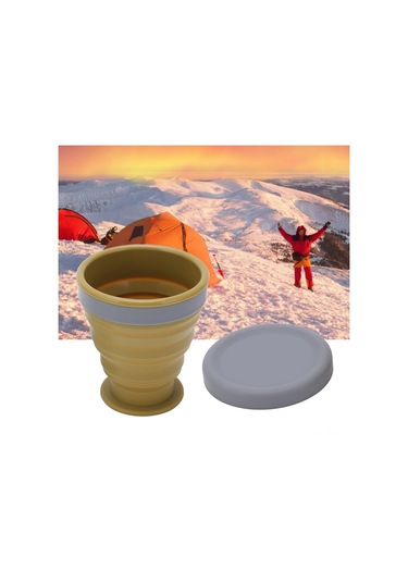 Xindoker Yemek Grubu Silikon Katlanabilir Bardak - Taşınabilir Kamp Seyahat Kupa, Isı Dayanıklı, Leşimsiz, Yeniden Kullanılabilir Diğer