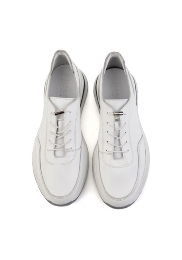 Beyaz Hakiki Deri Erkek Casual Ayakkabı E01011031303 Beyaz