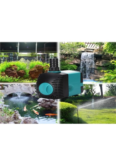 Geeksen Akvaryum Ve Balık Havuzu İçin Derin Su Pompa - Dairesel Su Dolaşımı, Plastik Yapı, Mavi Renk Avrupa Standartı