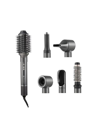 Bright Elegance BE-5117 6 in 1 Hava Üflemeli BLDC İyonizer Saç Şekillendirici Set Antrasit