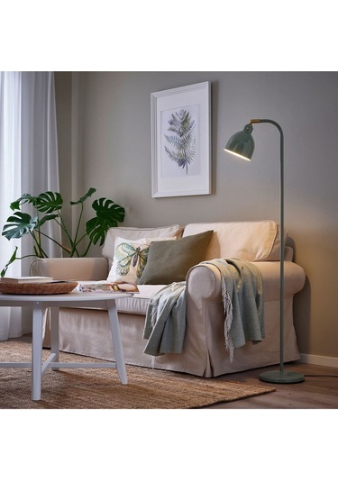 Yer Ve Okuma Lambası, Gri-yeşil, 38x27x22 Cm Yeşil