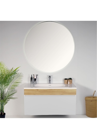 Kobos Harmony 100 Cm Banyo Dolabı Seti Bianco + Meguro Beyaz