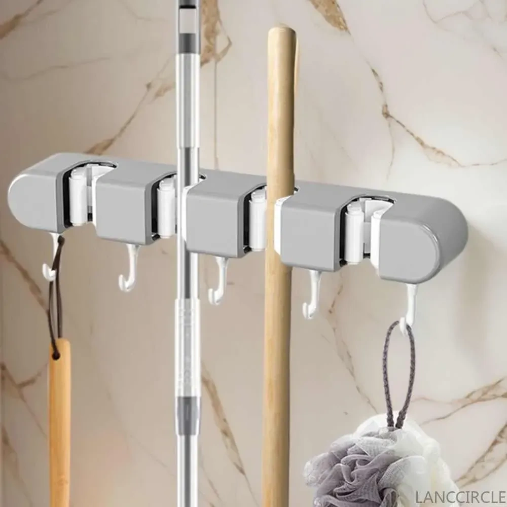 Konesam Plastik Temizlik Aleti Tutucu: Yüksek Yük Kapasitesi, Yer Tasarruflu Ve Organize Edici Tasarım Gri