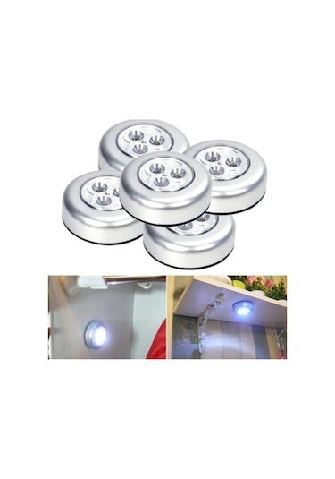 5Li Set Mini Ledışıklı Pilli Lamba Gizli Işık Kablosuz Aydınlatma